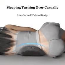 ErgoRelief Heated Lumbar Massage Cushion Ergonomic Electric Waist Support Pillow with Heat & Vibration