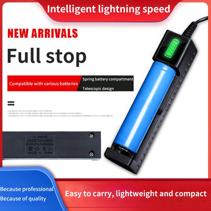 18650 Battery Charger 1/2/4 Slot USB Charger for Rechargeable Lithium Batteries (16340, 14500, 18650)