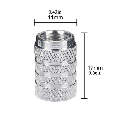 Aluminum Tire Wheel Stem Air Valve Caps Knurling Style Universal Fit For Cars Trucks  Motorcycles 3