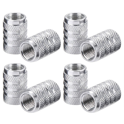 Aluminum Tire Wheel Stem Air Valve Caps Knurling Style Universal Fit For Cars Trucks  Motorcycles 5