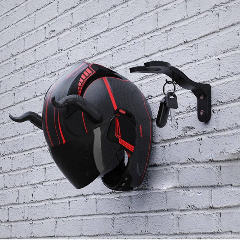 Heavy Duty Motorcycle Helmet Hook, Wall Mount Rack for Helmets, Jackets, Bags, Multi-Purpose Home & Garage Organizer