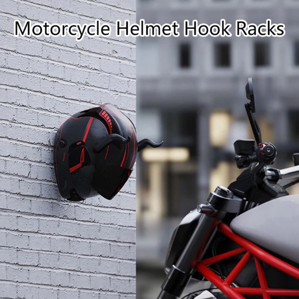 Heavy Duty Motorcycle Helmet Hook Wall Mount Rack For Helmets Jackets Bags MultiPurpose Home  Garag 1