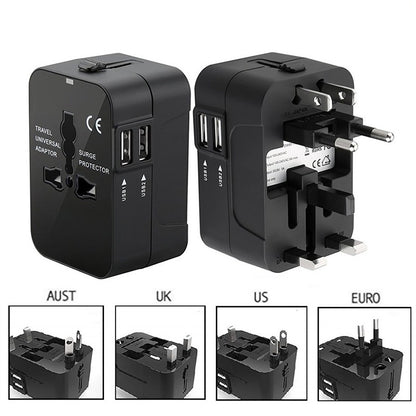 Universal Travel Adapter AllinOne Charger Adapter For EUUKUSAU With Dual USB Ports Power Solutions 4