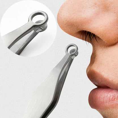 Stainless Steel Nose Hair & Eyebrow Trimming Tweezers, Multipurpose Grooming Tool for Face & Nails