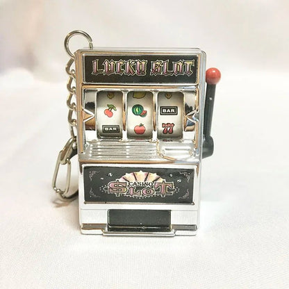 Simple Fashion Trend Slot Machine Keychain Creative Fruit Machine Toy  Personalized Car Pendant Gif 3