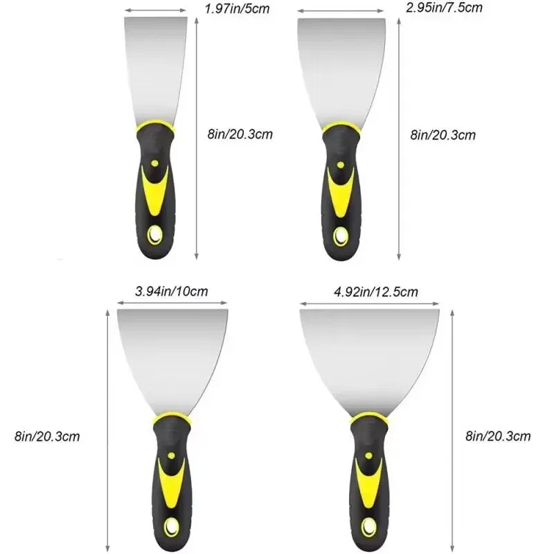 Stainless Steel Putty Knife Scraper Durable Construction Tool For Household  Industrial Cleaning 2