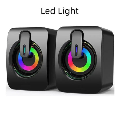 Premium Computer Speakers with LED Lights High-Fidelity PC Sound Box for Desktop & Gaming Setup
