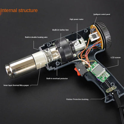Digital Display Electric Heat Gun Air Dryer Industrial Hot Air Gun For Car Wrapping Shrink Film Ele 5