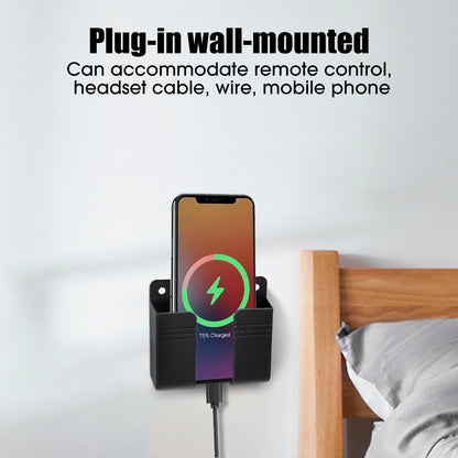 Multifunction Wall Mounted Holder Stand Storage Box For TV Remote Mobile Phone  DIY Charging Organi 3