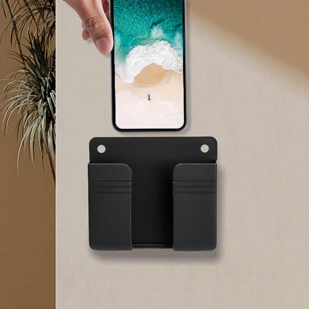 Multifunction Wall Mounted Holder Stand Storage Box For TV Remote Mobile Phone  DIY Charging Organi 1