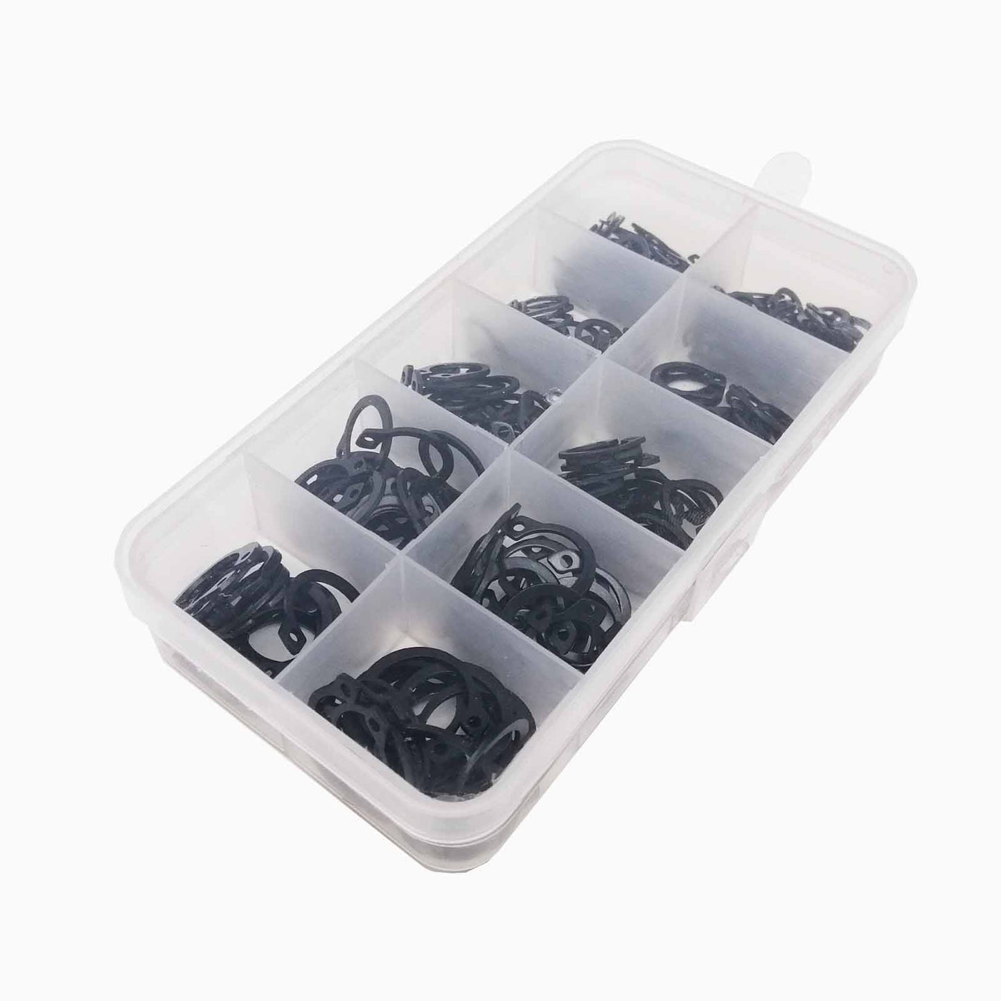 65mn Steel Retaining Clip Snap Ring, 5-20mm GB894 Black C-Type External Circlip for Bearing Shaft
