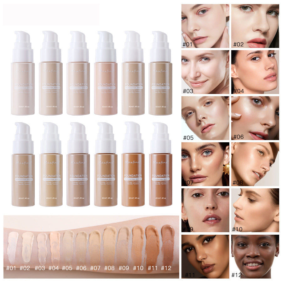Lightweight Liquid Foundation With Full Coverage OilControl Waterproof  SweatResistant Concealer 2