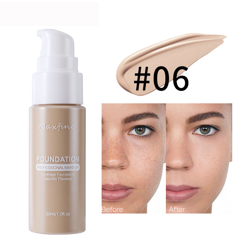 Lightweight Liquid Foundation With Full Coverage OilControl Waterproof  SweatResistant Concealer 10