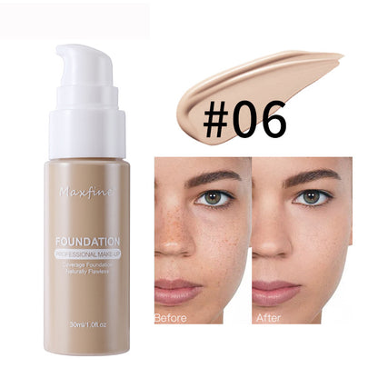 Lightweight Liquid Foundation With Full Coverage OilControl Waterproof  SweatResistant Concealer 10