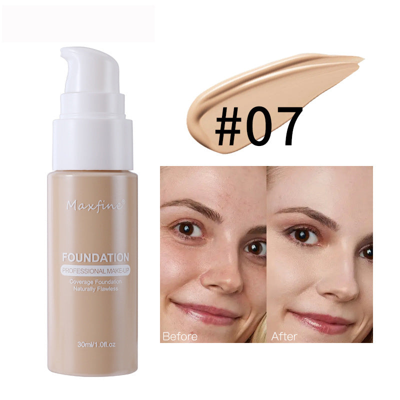 Lightweight Liquid Foundation With Full Coverage OilControl Waterproof  SweatResistant Concealer 11