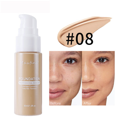 Lightweight Liquid Foundation With Full Coverage OilControl Waterproof  SweatResistant Concealer 12