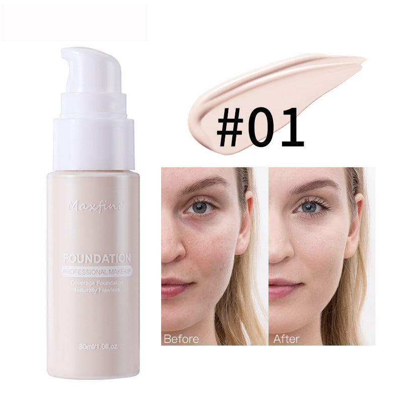Lightweight Liquid Foundation With Full Coverage OilControl Waterproof  SweatResistant Concealer 5