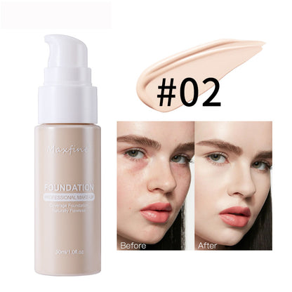 Lightweight Liquid Foundation With Full Coverage OilControl Waterproof  SweatResistant Concealer 6