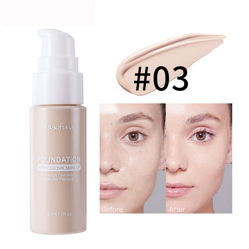 Lightweight Liquid Foundation With Full Coverage OilControl Waterproof  SweatResistant Concealer 7
