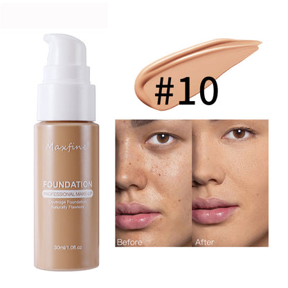 Lightweight Liquid Foundation With Full Coverage OilControl Waterproof  SweatResistant Concealer 14
