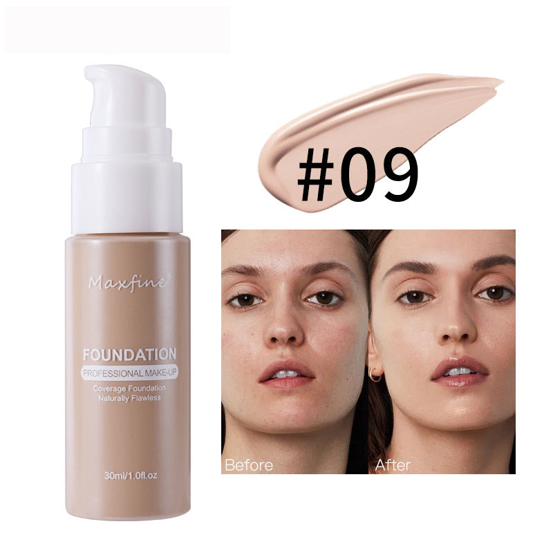 Lightweight Liquid Foundation With Full Coverage OilControl Waterproof  SweatResistant Concealer 13