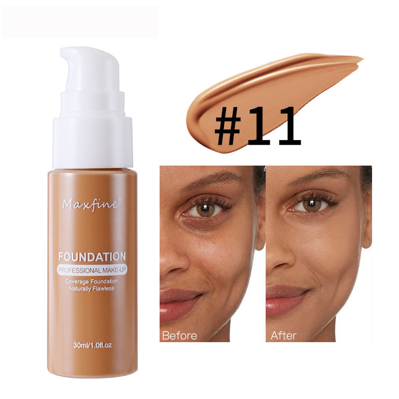 Lightweight Liquid Foundation With Full Coverage OilControl Waterproof  SweatResistant Concealer 15
