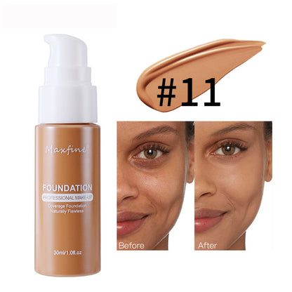 Lightweight Liquid Foundation With Full Coverage OilControl Waterproof  SweatResistant Concealer 15