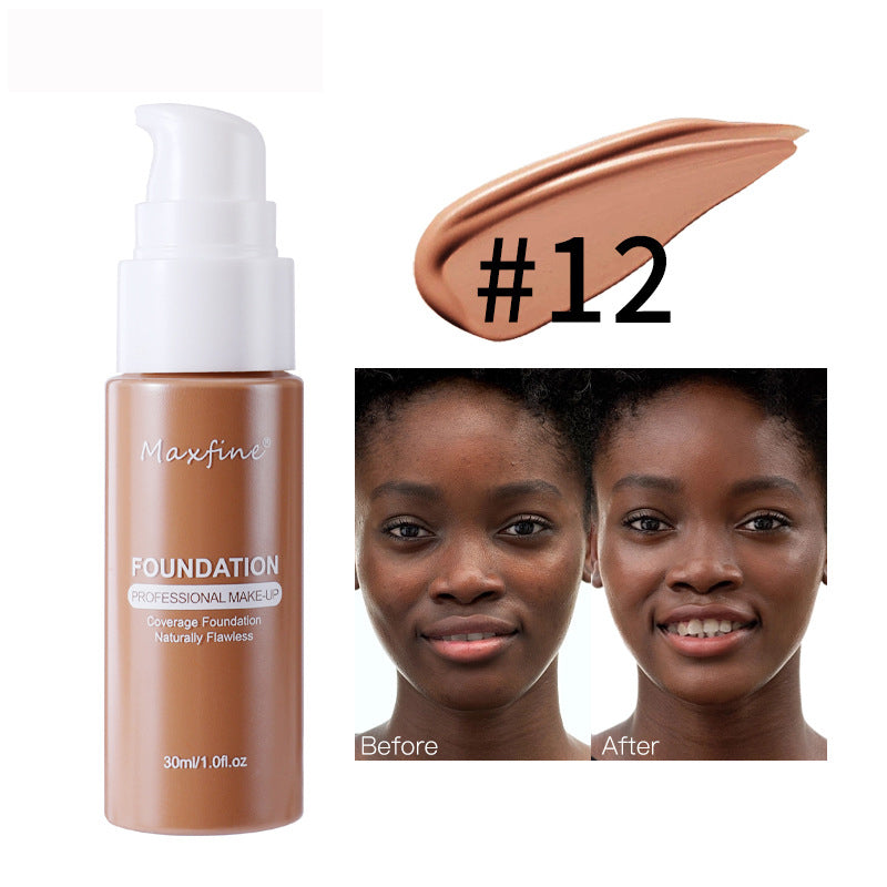 Lightweight Liquid Foundation With Full Coverage OilControl Waterproof  SweatResistant Concealer 16
