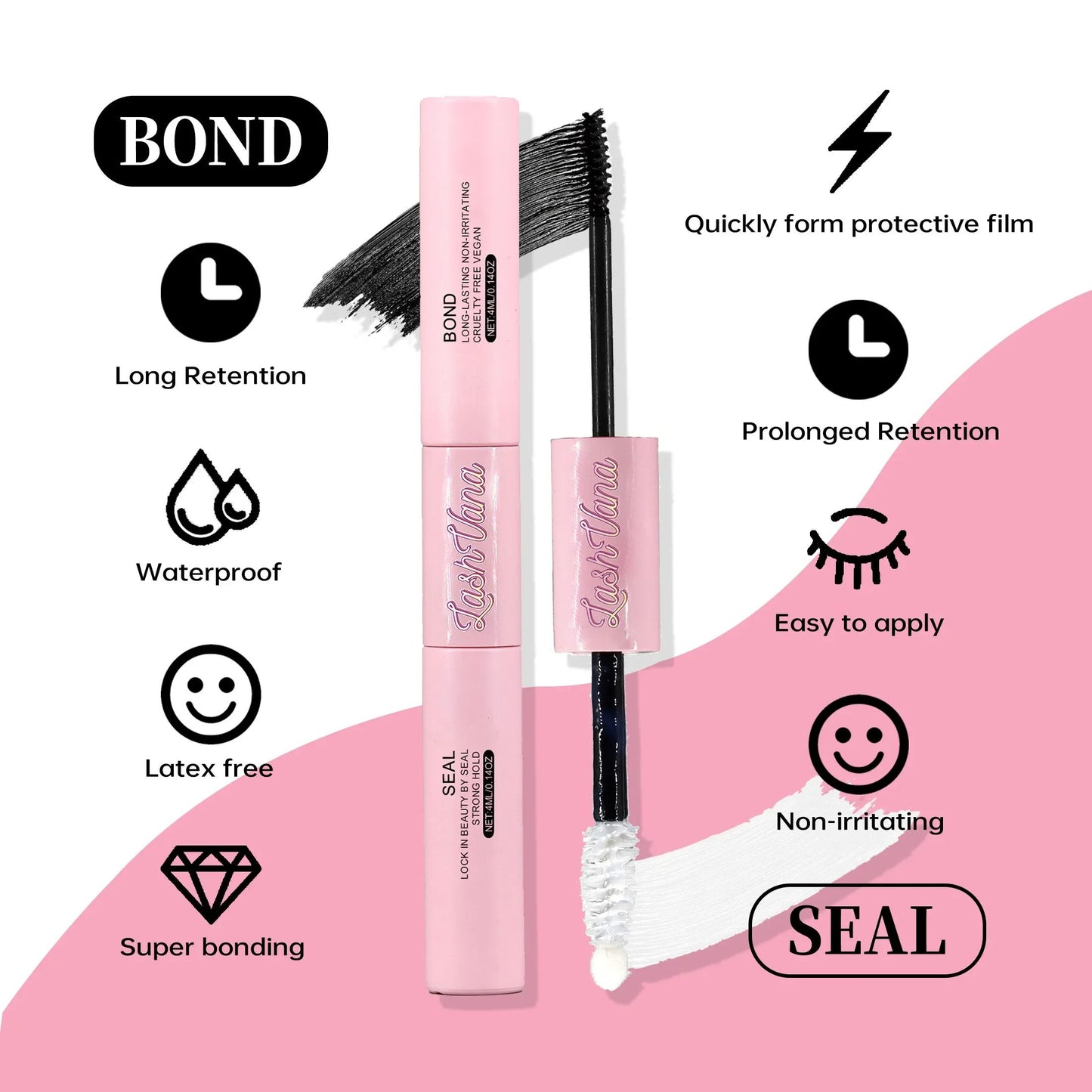 Lash Extension Kit Cluster Eyelashes With Bond And Seal Complete Home Eyelash Extension Set With Ap 5