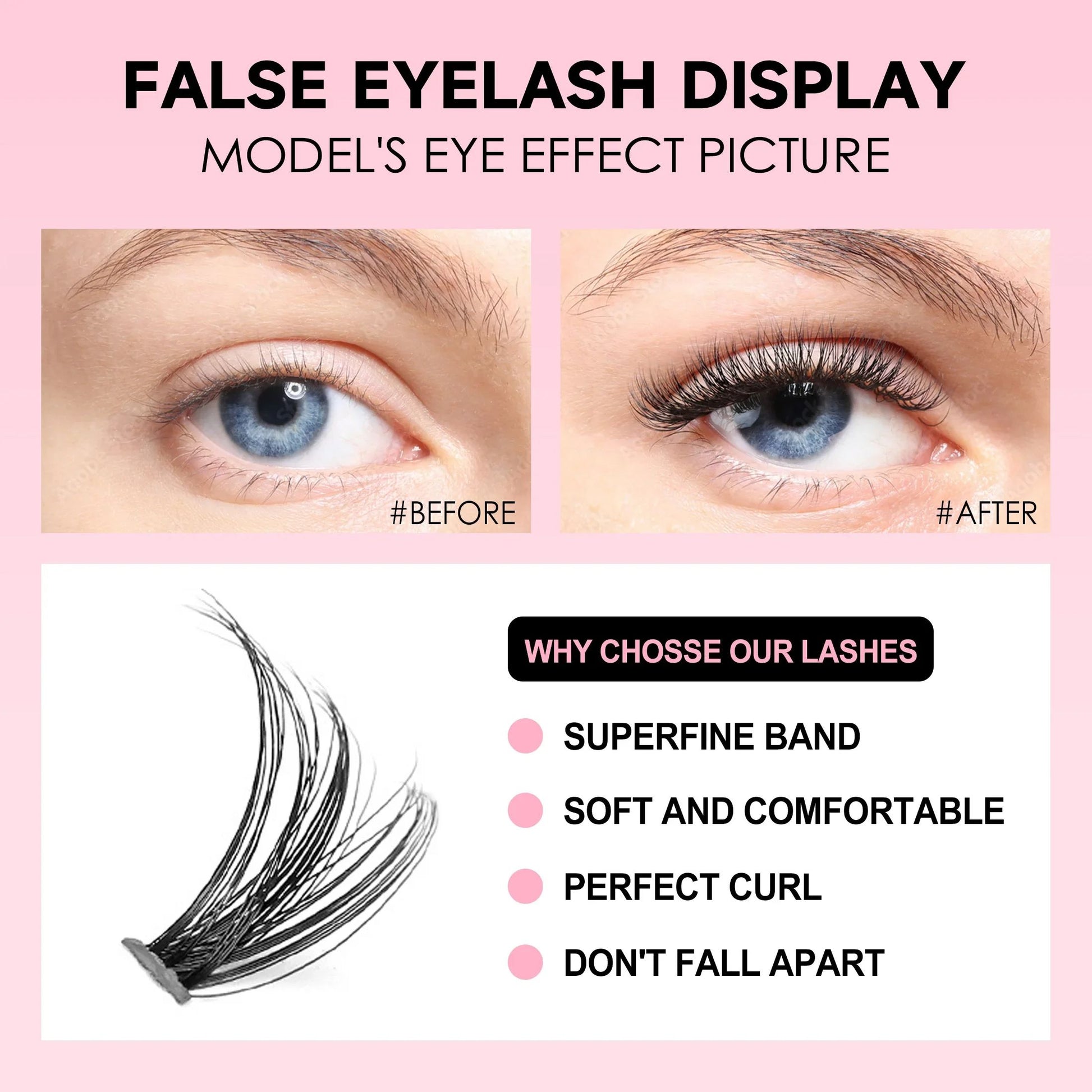 Lash Extension Kit Cluster Eyelashes With Bond And Seal Complete Home Eyelash Extension Set With Ap 2
