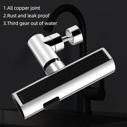 360 Swivel Kitchen Waterfall Faucet 3Mode Universal SplashProof Nozzle Extension 3