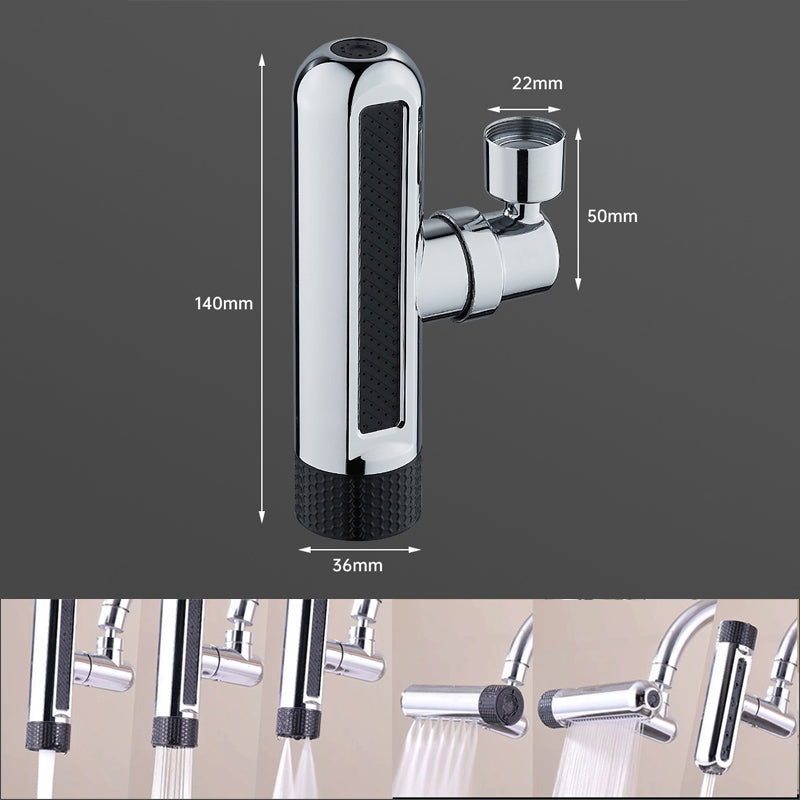 360 Swivel Kitchen Waterfall Faucet 3Mode Universal SplashProof Nozzle Extension 7