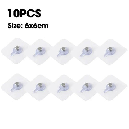 10 Pcs Strong Adhesive Hooks  Waterproof Wall Hangers For Picture Frames Posters Kitchen Bathroom A 6