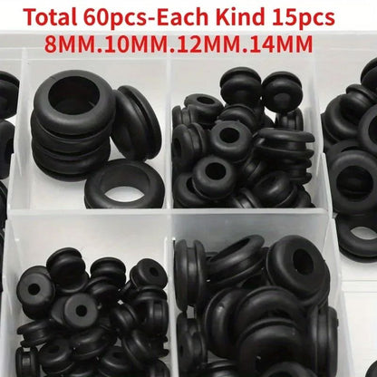 Black ORing Rubber Washer Seals Gasket Grommet Assortment Kit  Electrical Gasket ORing Seals Tools  8