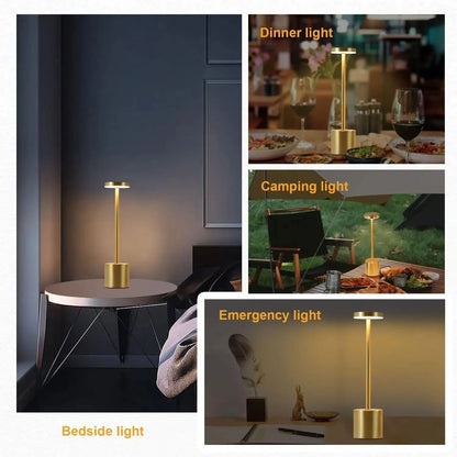 Simple Touch Sensor LED Table Lamp Rechargeable Desk Lamp Adjustable Brightness Ambient Bedside Lig 1