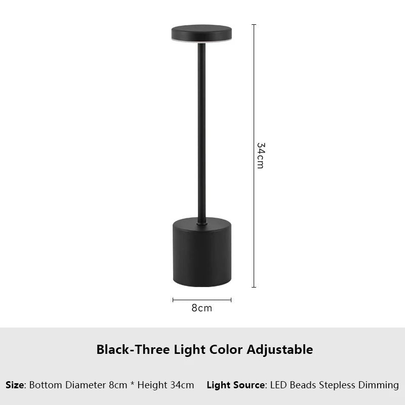 Simple Touch Sensor LED Table Lamp Rechargeable Desk Lamp Adjustable Brightness Ambient Bedside Lig 6