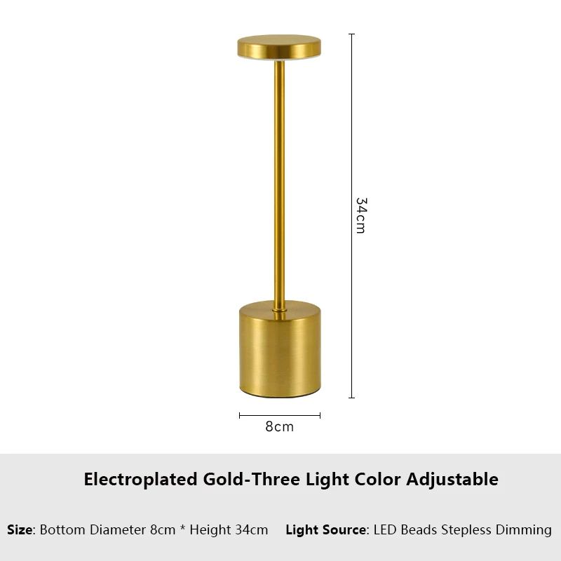 Simple Touch Sensor LED Table Lamp Rechargeable Desk Lamp Adjustable Brightness Ambient Bedside Lig 7