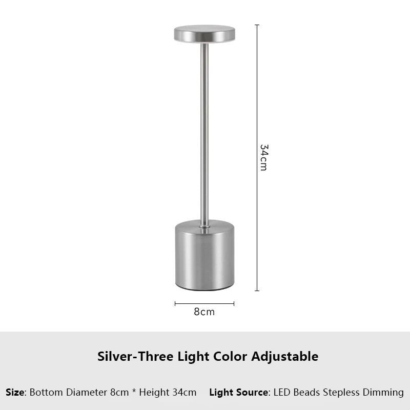 Simple Touch Sensor LED Table Lamp Rechargeable Desk Lamp Adjustable Brightness Ambient Bedside Lig 8