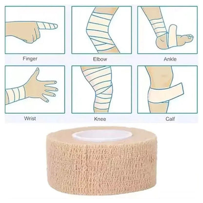 Self Adherent Cohesive Bandage Wrap Stretch NonWoven Self Adhesive Tape For Sports  Wound Care 3