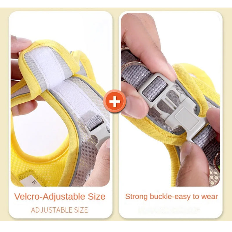 Adjustable Pet Harness for Dogs & Cats Reflective, Breathable & Safe for Outdoor Walking Pet Travel Gear & Fashion
