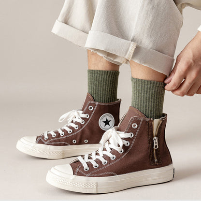 Breathable Cotton Long Socks for Men, Business Dress Socks, Soft & Colorful for Spring Summer