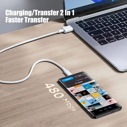 USBC To USBC Fast Charging Cable For IPhone Samsung Huawei Xiaomi Data Line In Black  White 4