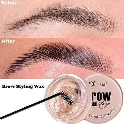 Quick-drying Waterproof 3D Eyebrow Styling Cream, Natural Wild Brow Pomade Sculpting Soap & Setting Gel Wax