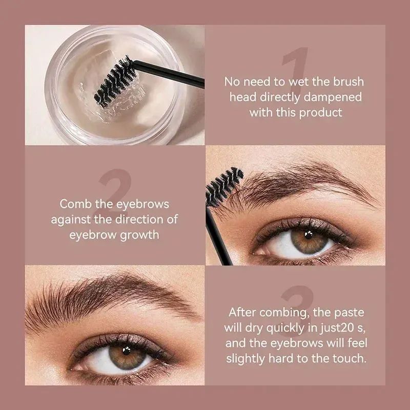 Quickdrying Waterproof 3D Eyebrow Styling Cream Natural Wild Brow Pomade Sculpting Soap  Setting Ge 4