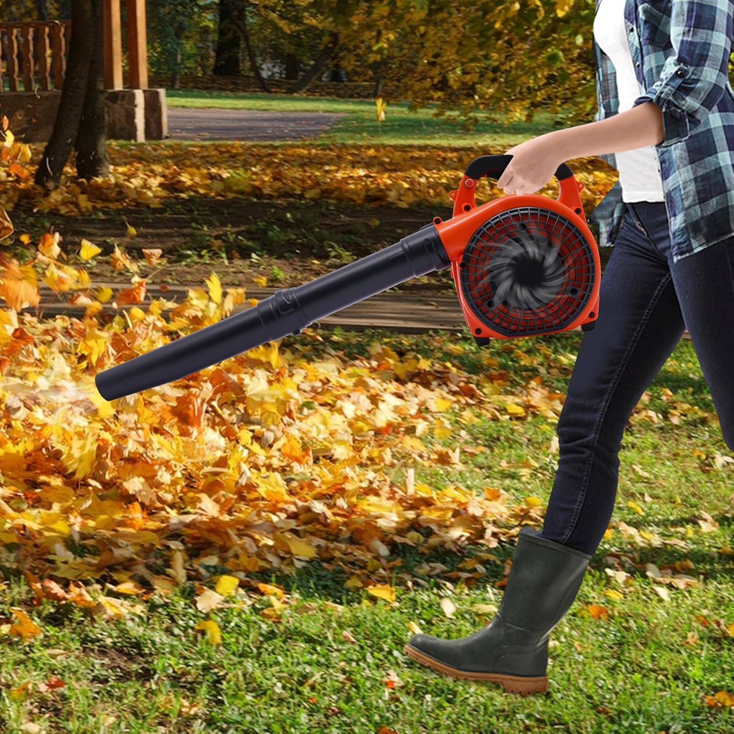 254CC 2Stroke Handheld Gas Leaf Blower  HighPower Lawn  Yard Cleaning Tool 4