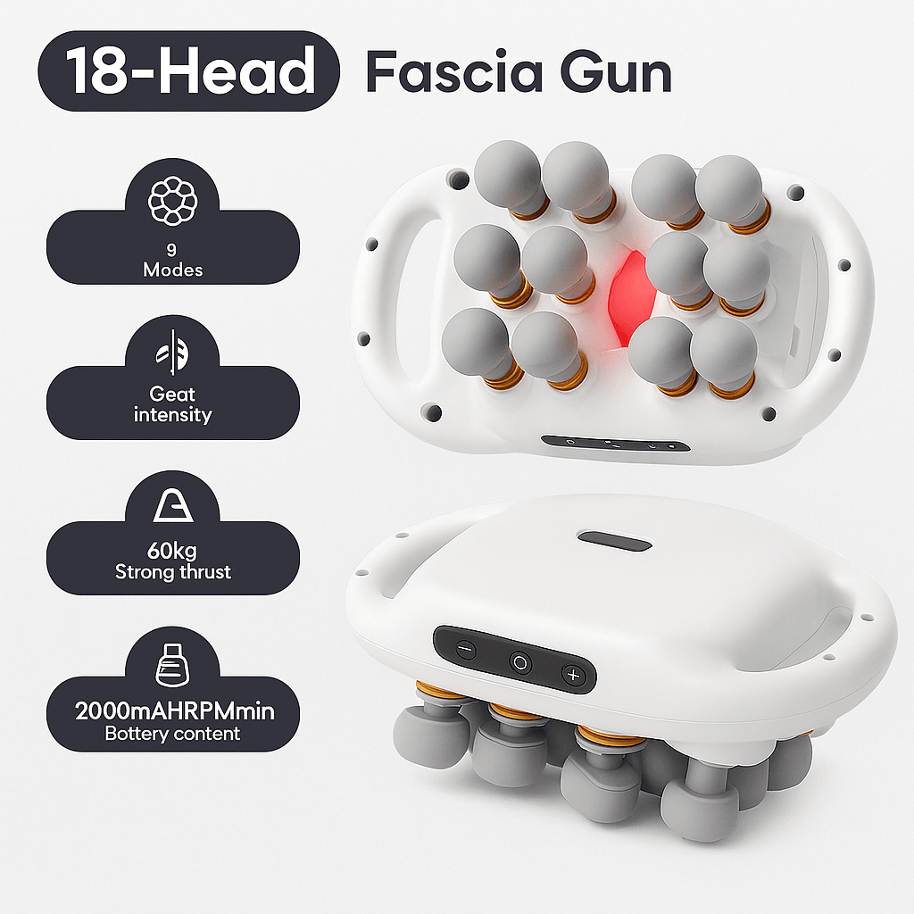 16Head HighFrequency Percussion Massage Gun Deep Tissue Muscle Massager For FullBody Relief 9