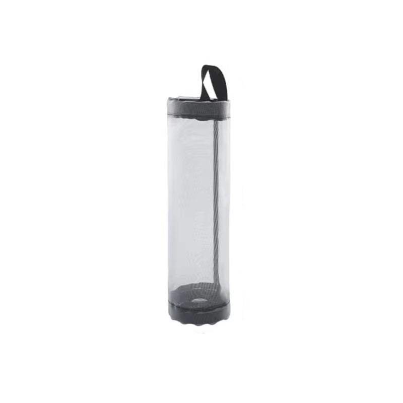 Grey Mesh Bag Dispenser Wall Mount Storage Pouch For Plastic BagsTrash Bags  Sundries  SpaceSaving  6