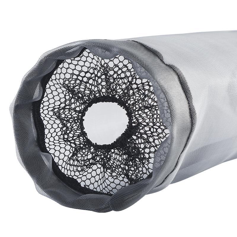 Grey Mesh Bag Dispenser Wall Mount Storage Pouch For Plastic BagsTrash Bags  Sundries  SpaceSaving  4