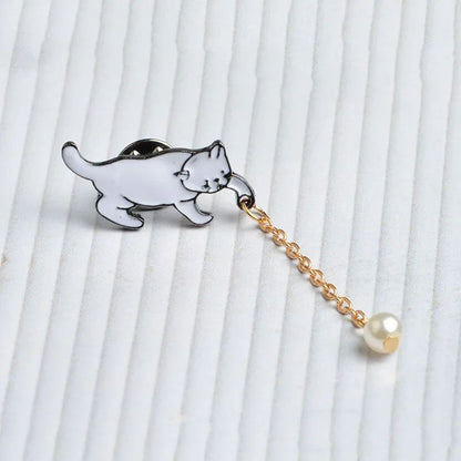 Cartoon Sweet Small Cat Enamel Pins Brooch for Women Girls, Cute Kitten Metal Badge for Backpack, Collar, Hat