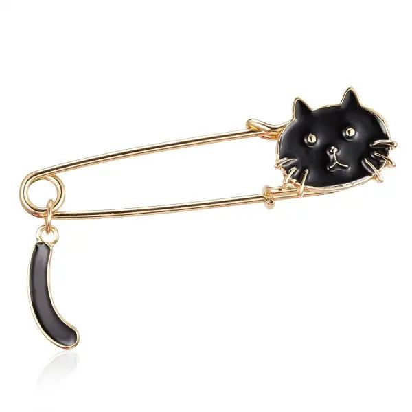 Cartoon Sweet Small Cat Enamel Pins Brooch For Women Girls Cute Kitten Metal Badge For Backpack Col 11